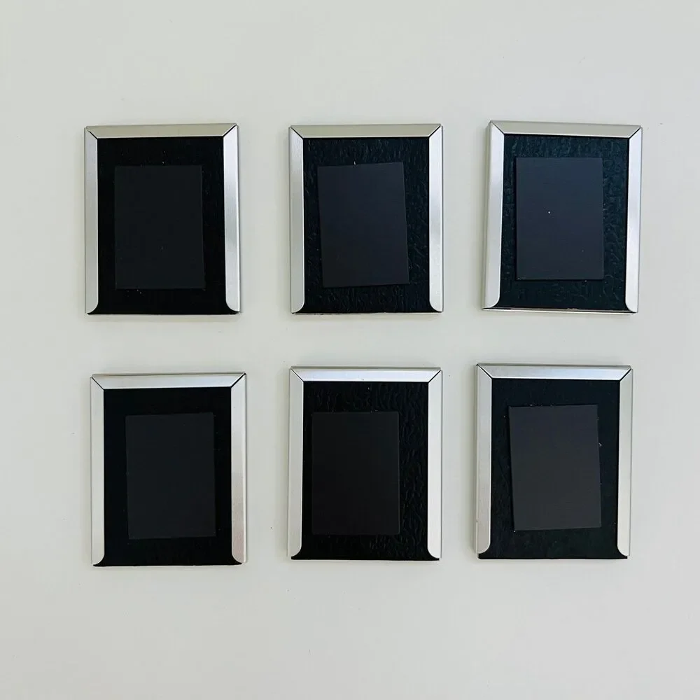 Mini Magnet Back Aluminum Heart Photo Frames, Set of 6